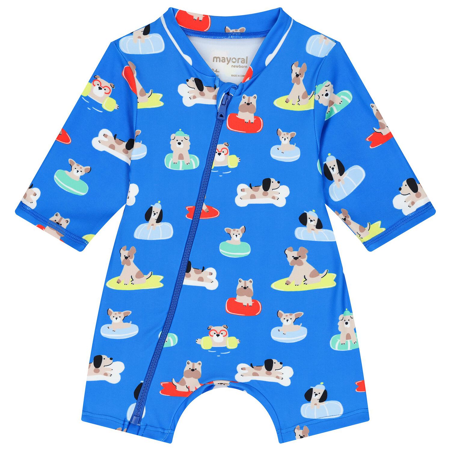 Baby Boys Blue Sunsuit Set, 1, hi-res