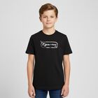 Boys Black Logo T-Shirt, 1, hi-res