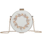 Girls White & Gold Embellished Satin Bag, 2, hi-res