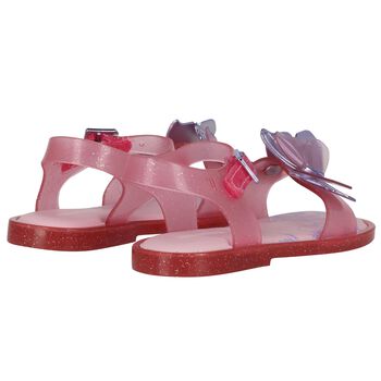 Younger Girls Pink Butterfly Sandals