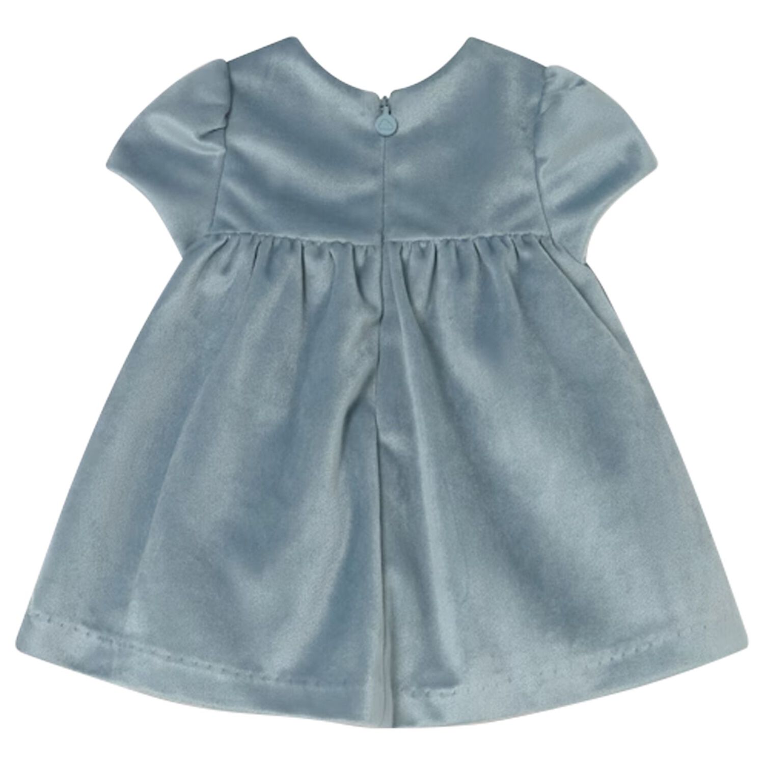 Baby Girls Blue Smocked Dress, 1, hi-res
