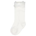 Younger Girls White Bow Knitted Socks, 4, hi-res