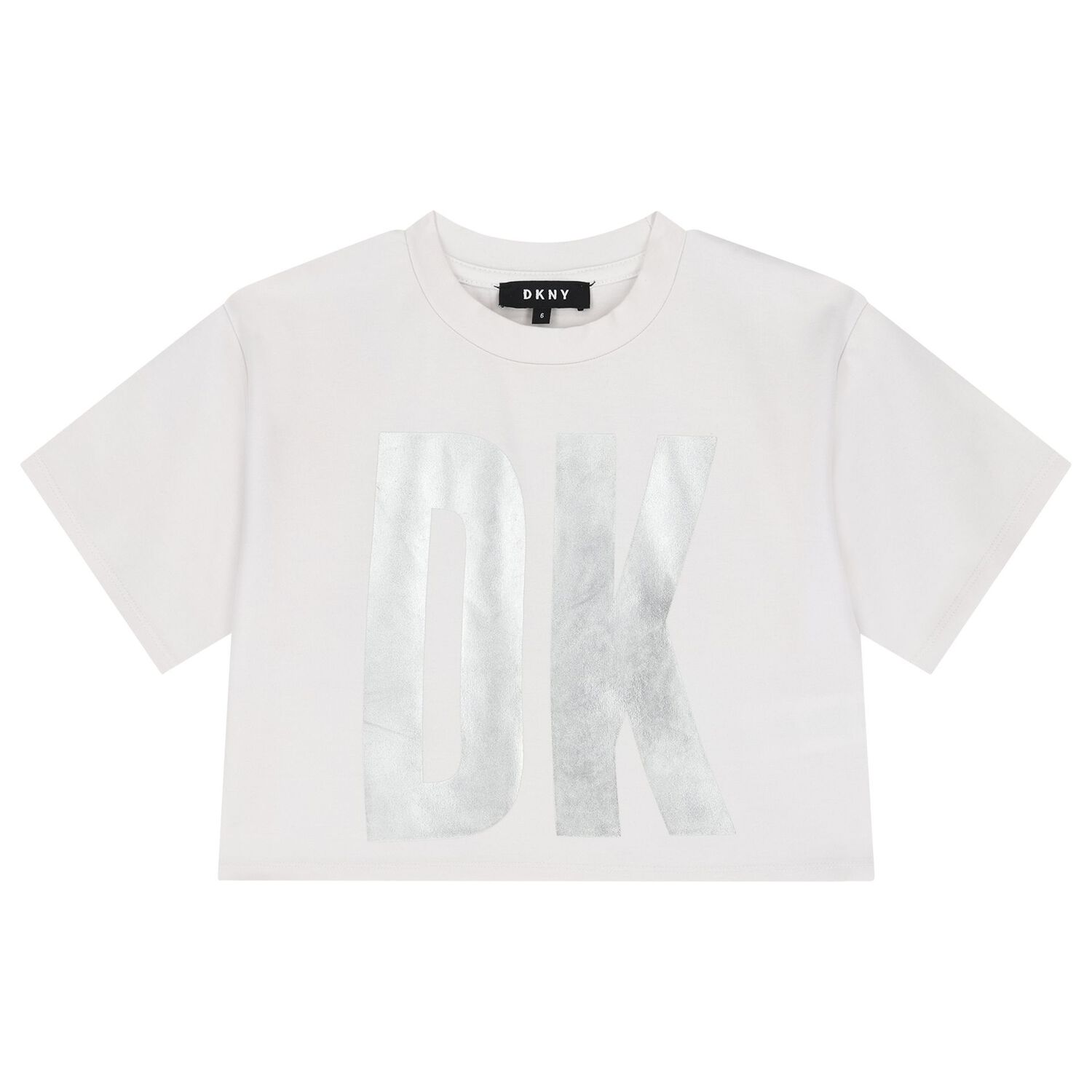 Girls Black & White Logo Top, 1, hi-res
