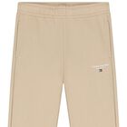 Boys Beige Logo Joggers, 1, hi-res