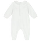 White Logo Babygrow, 1, hi-res