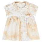 Baby Girls White & Beige Geo Map Gift Set, 1, hi-res