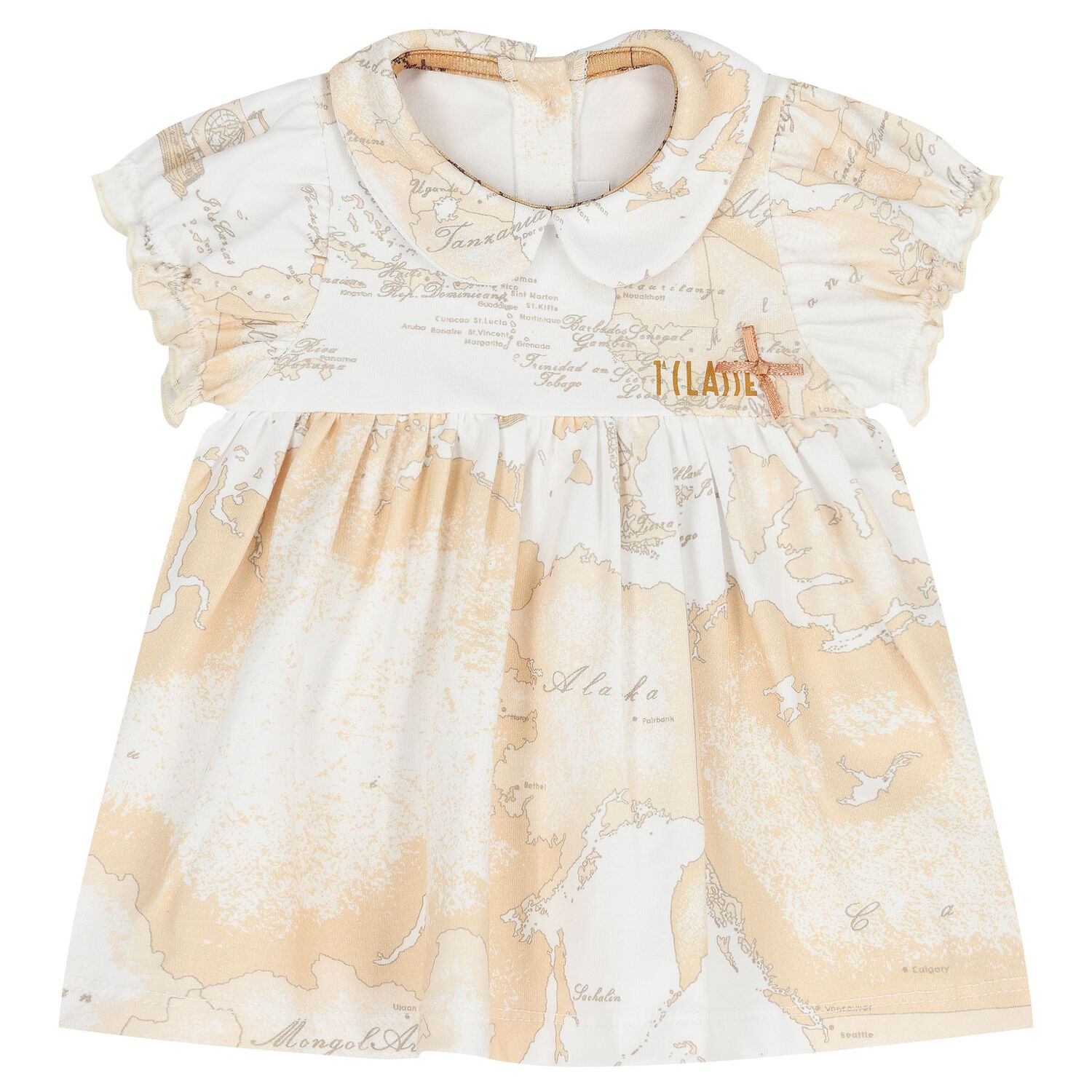 Baby Girls White & Beige Geo Map Gift Set, 1, hi-res