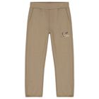 Boys Beige Logo Tracksuit , 1, hi-res