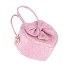Girls Pink Jacquard Handbag, 1, hi-res