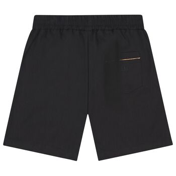 Boys Black Logo Shorts