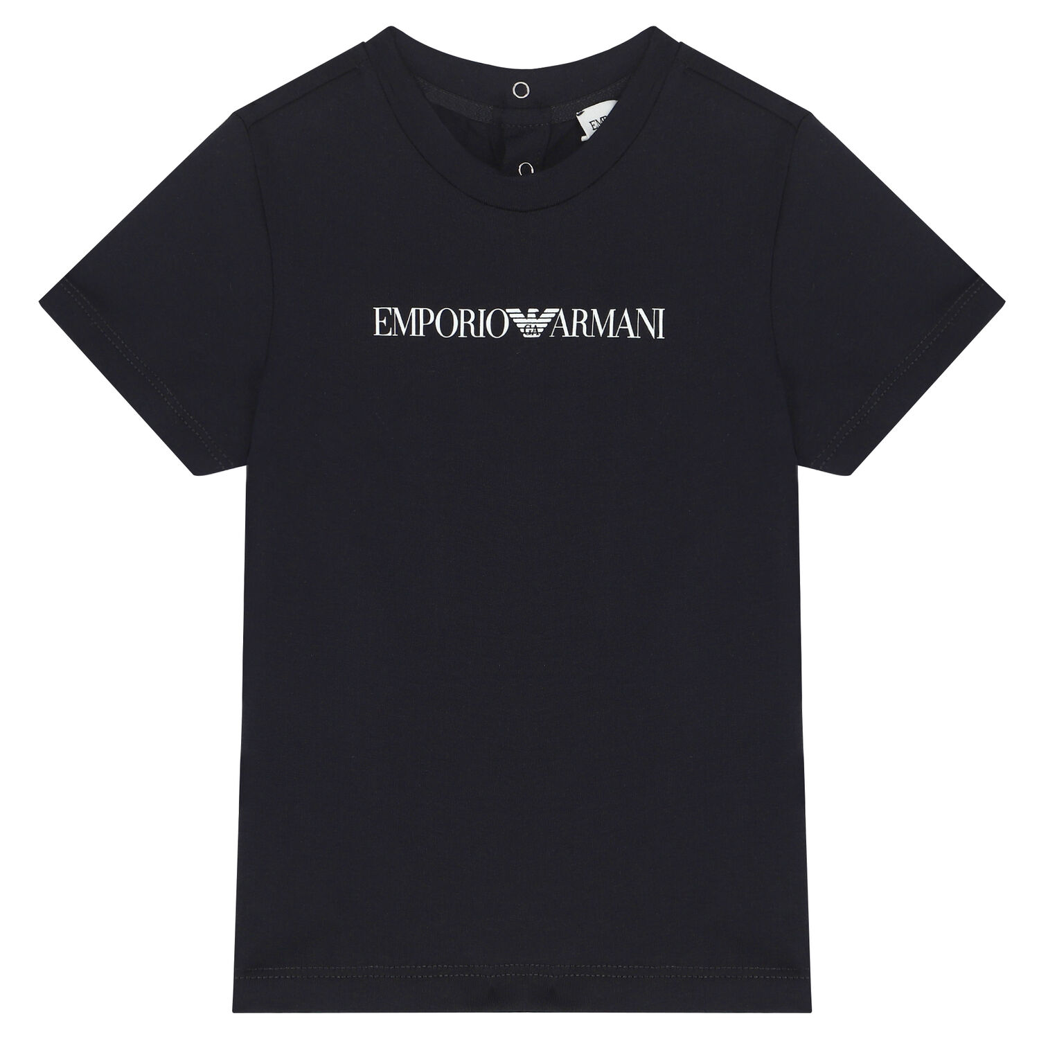 Younger Boys Navy Logo T-Shirt, 2, hi-res