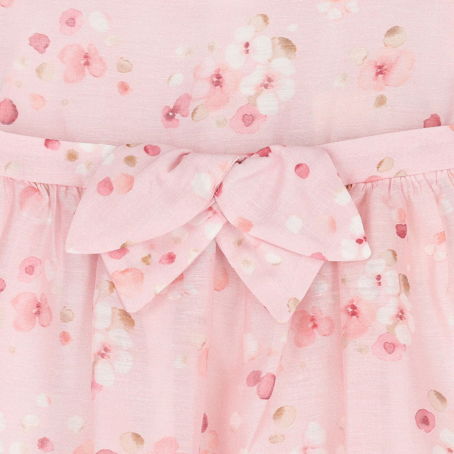 Baby Girls Pink Floral Dress, 1, hi-res