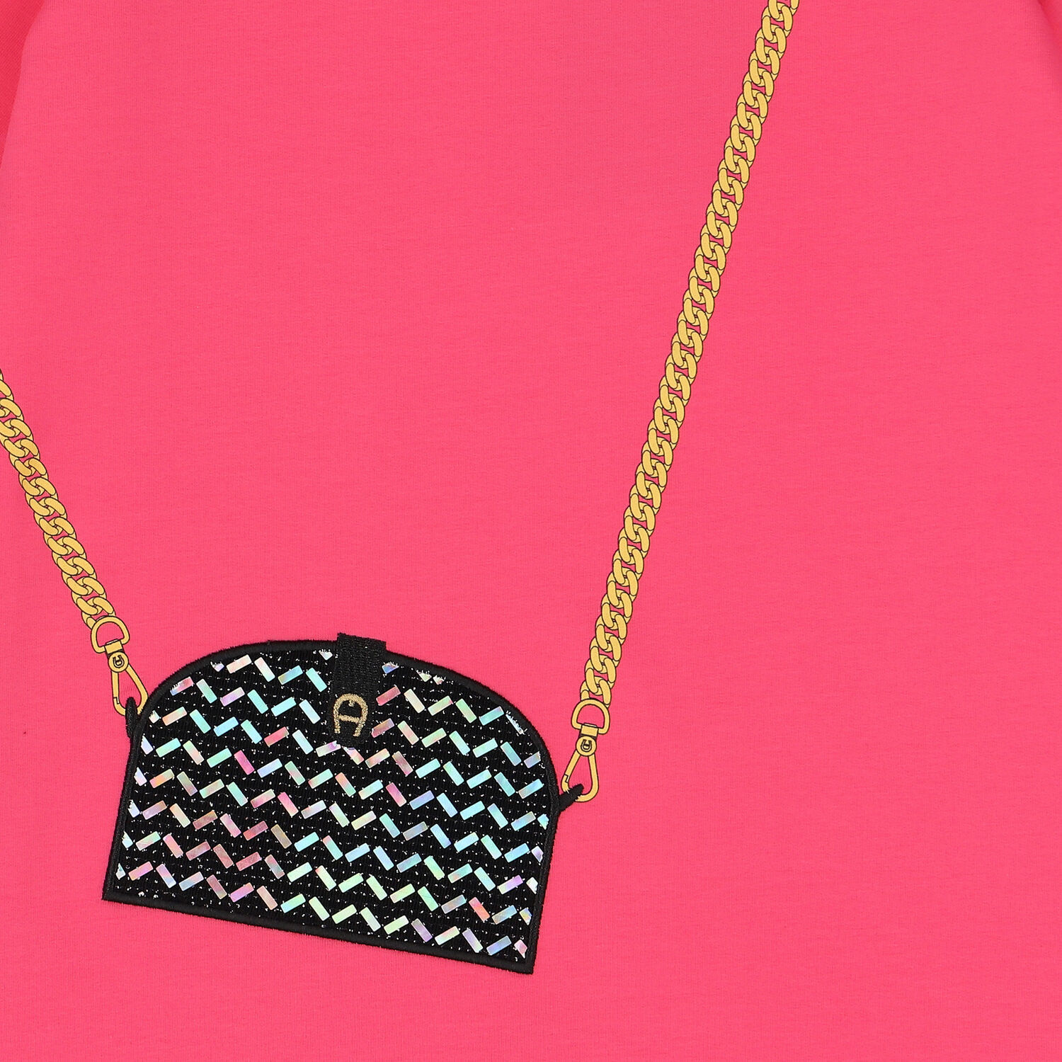 Girls Pink Logo Bag Dress, 1, hi-res