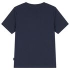 Boys Blue & Navy Blue Logo T-Shirts (2 Pack), 1, hi-res