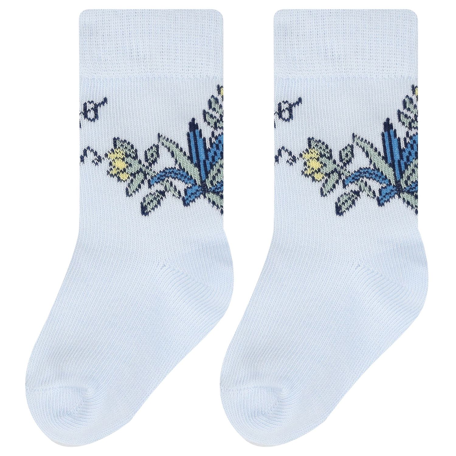 Blue & Grey Logo Baby Socks ( 2-Pack ), 2, hi-res