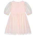 Girls Pink Embellished Crystal Tulle Dress, 1, hi-res