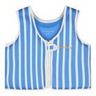 Boys Blue Striped Tiger Swim Vest, 1, hi-res