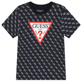 Boys Navy Blue Logo T-Shirt
