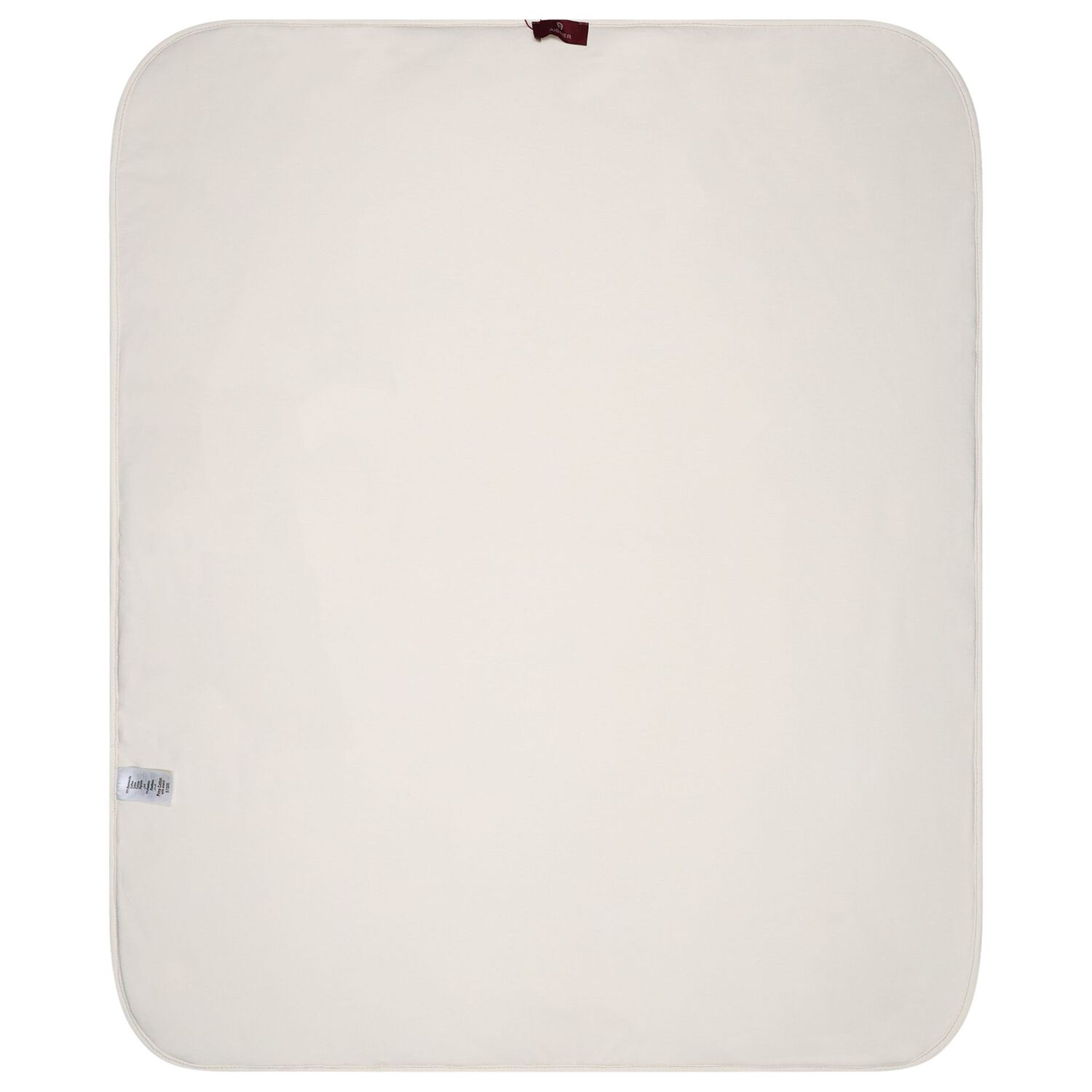 White & Beige Teddy Bear Logo Baby Blanket, 1, hi-res