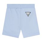 Baby Boys Blue & White Logo Shorts Set, 1, hi-res