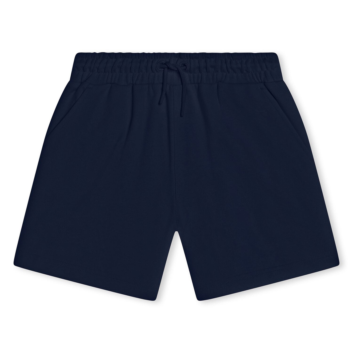 Girls Navy Blue Logo Shorts, 1, hi-res