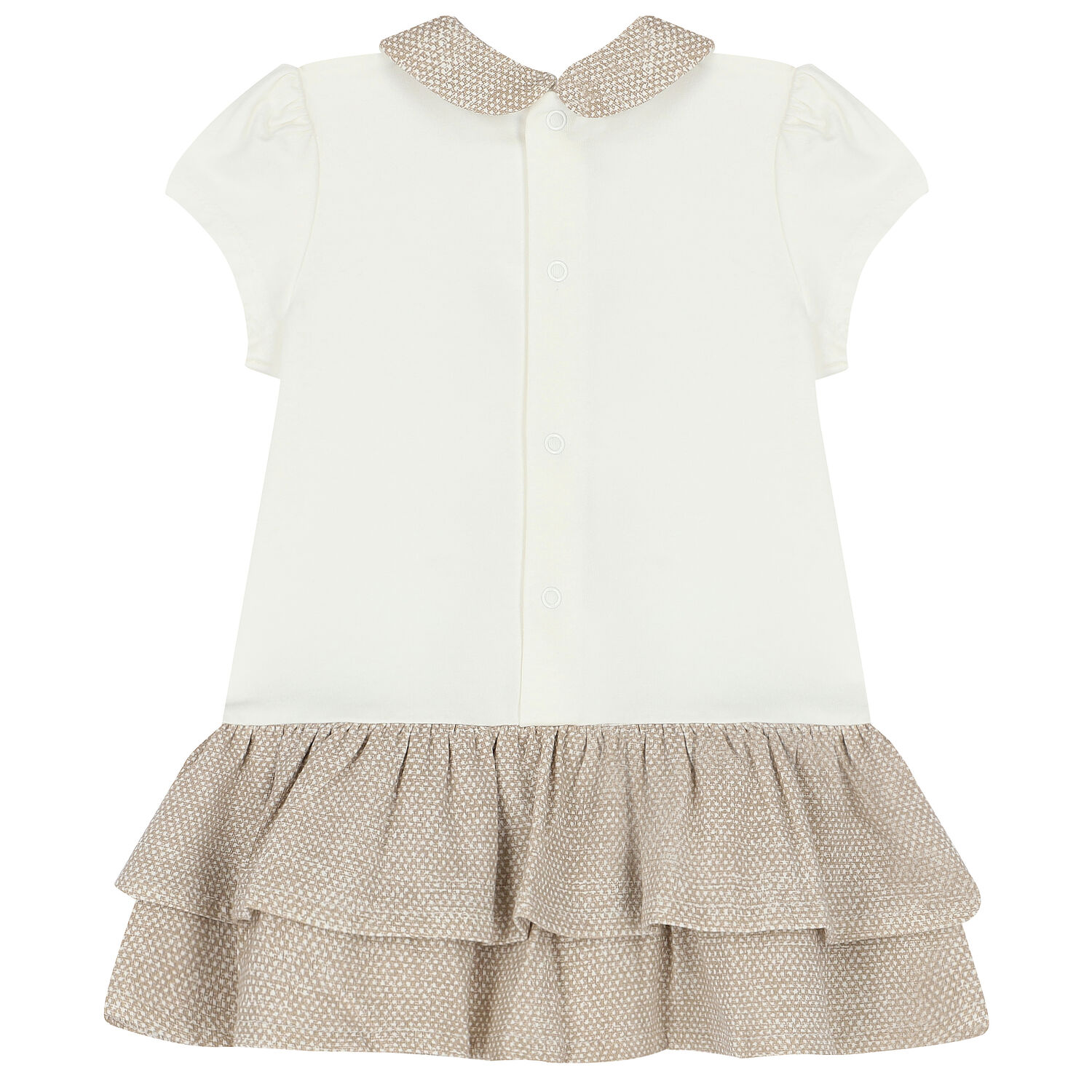 Baby Girls Ivory & Beige Mouse Dress, 1, hi-res