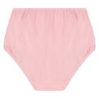 Baby Girls Pink Ruffled Tulle Dress Set, 1, hi-res