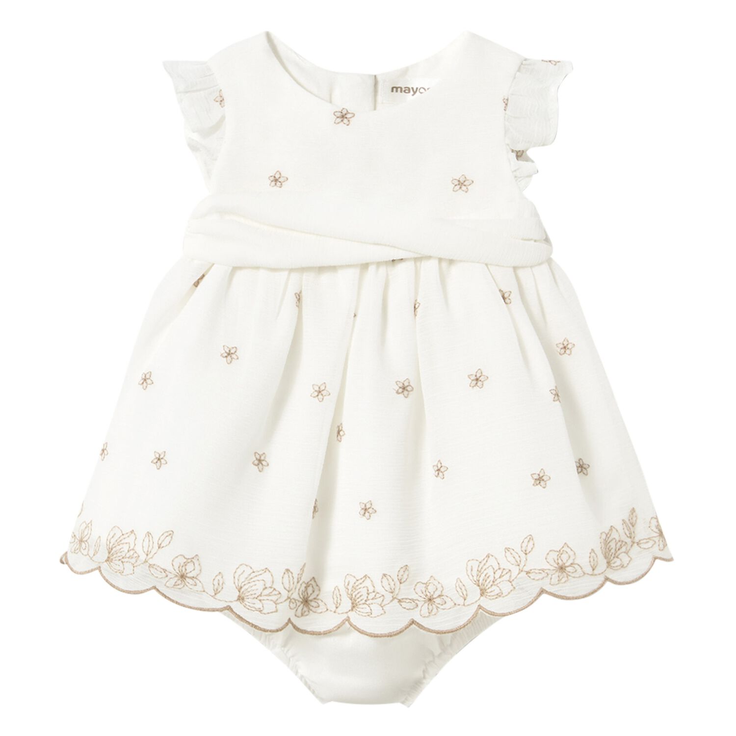 Baby Girls Ivory Embroidered Dress Set, 1, hi-res image number null