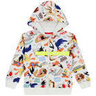 White Looney Tunes Zip Up Top, 1, hi-res