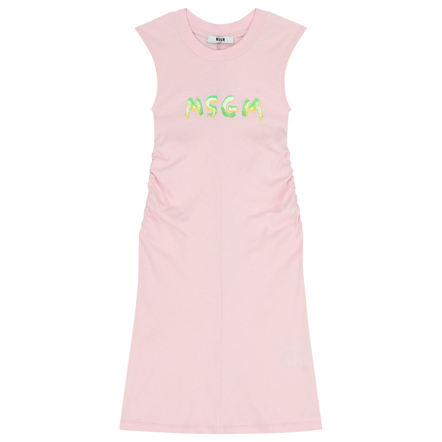 Girls Pink Logo Dress, 3, hi-res