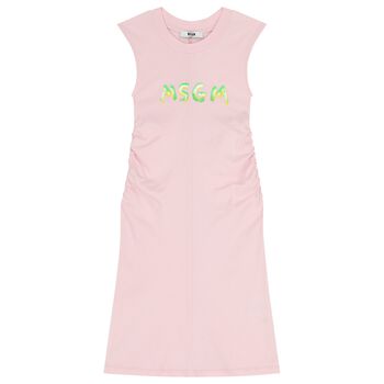 Girls Pink Logo Dress