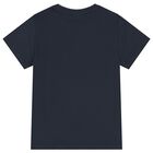 Boys Navy Blue Logo T-Shirt, 1, hi-res