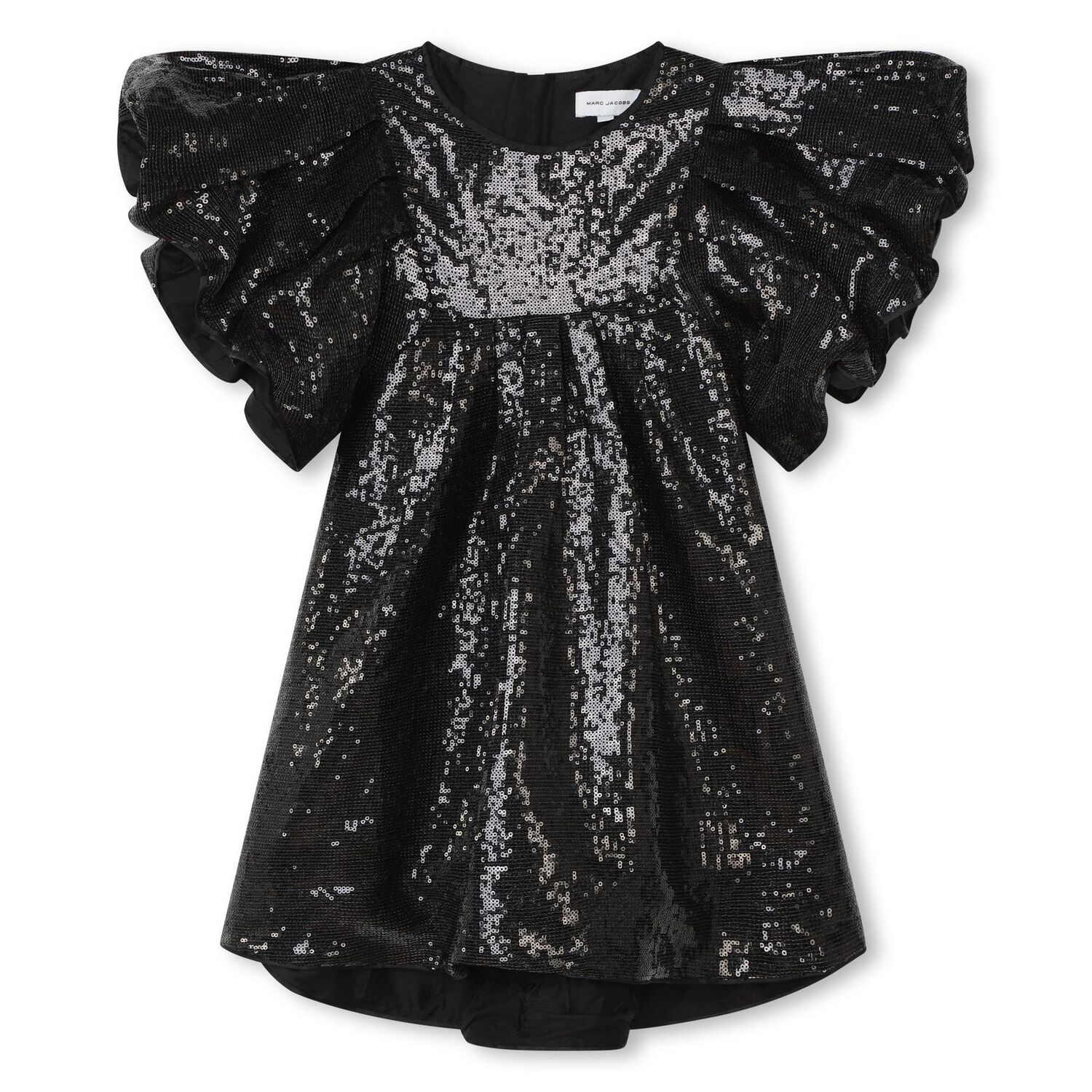 Girls Black Mini-Me Sequin Dress, 1, hi-res image number null