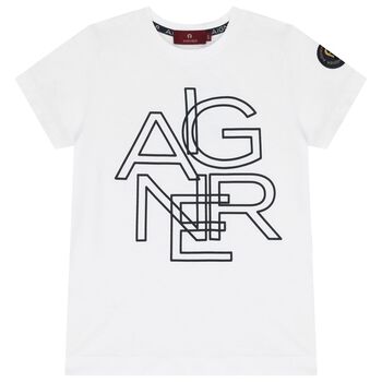 Boys White Logo T-Shirt