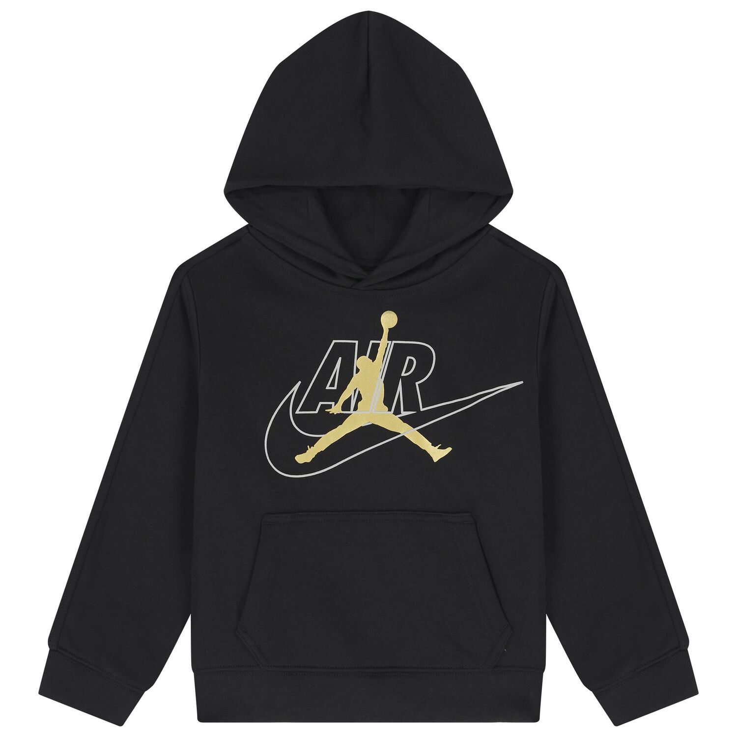 Boys Black Jordan Logo Hooded Top, 1, hi-res