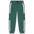 Boys Green Logo Joggers, 1, hi-res