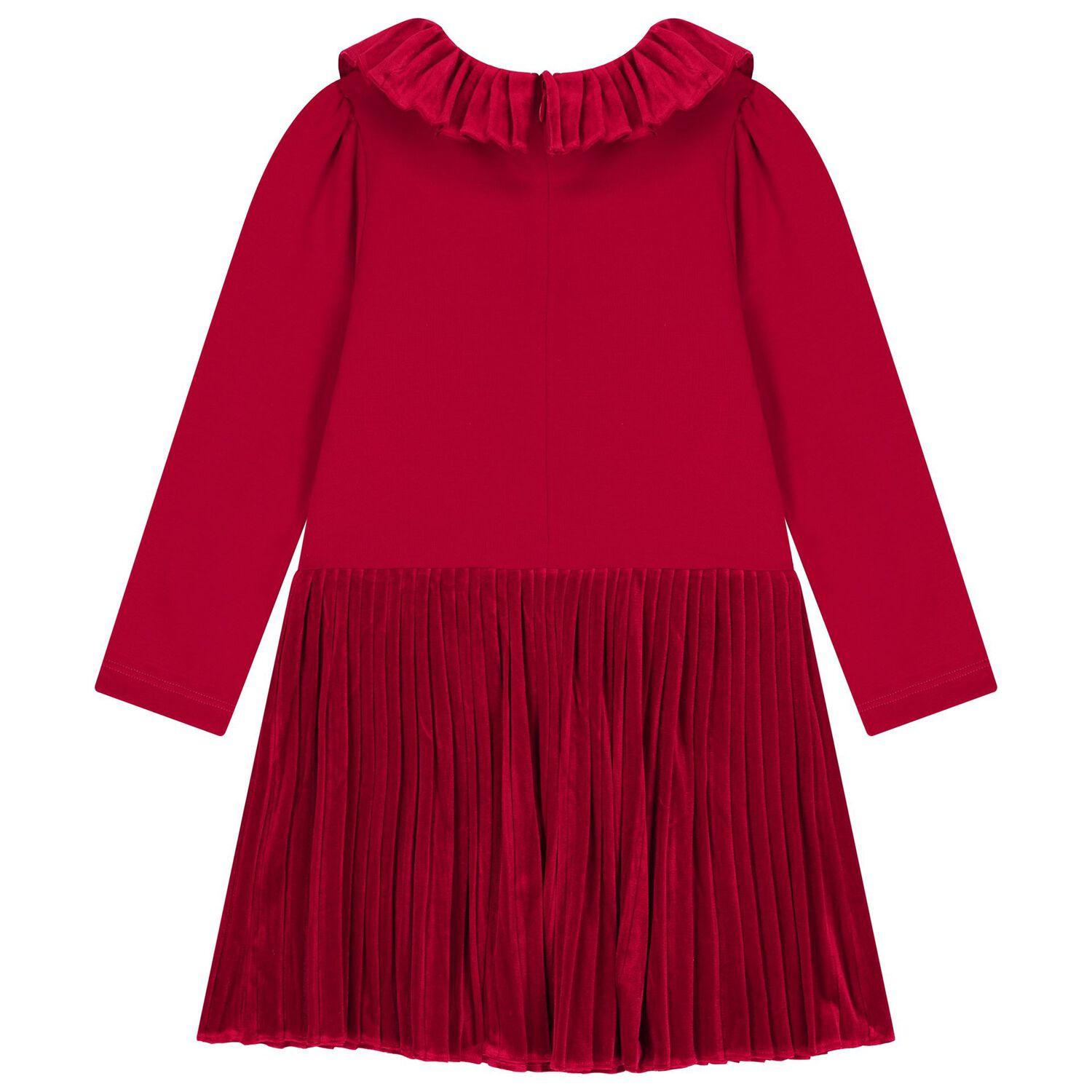 Girls Red Pleated Dress, 2, hi-res