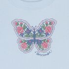 Girls Blue Gliterry Butterfly T-Shirt, 1, hi-res