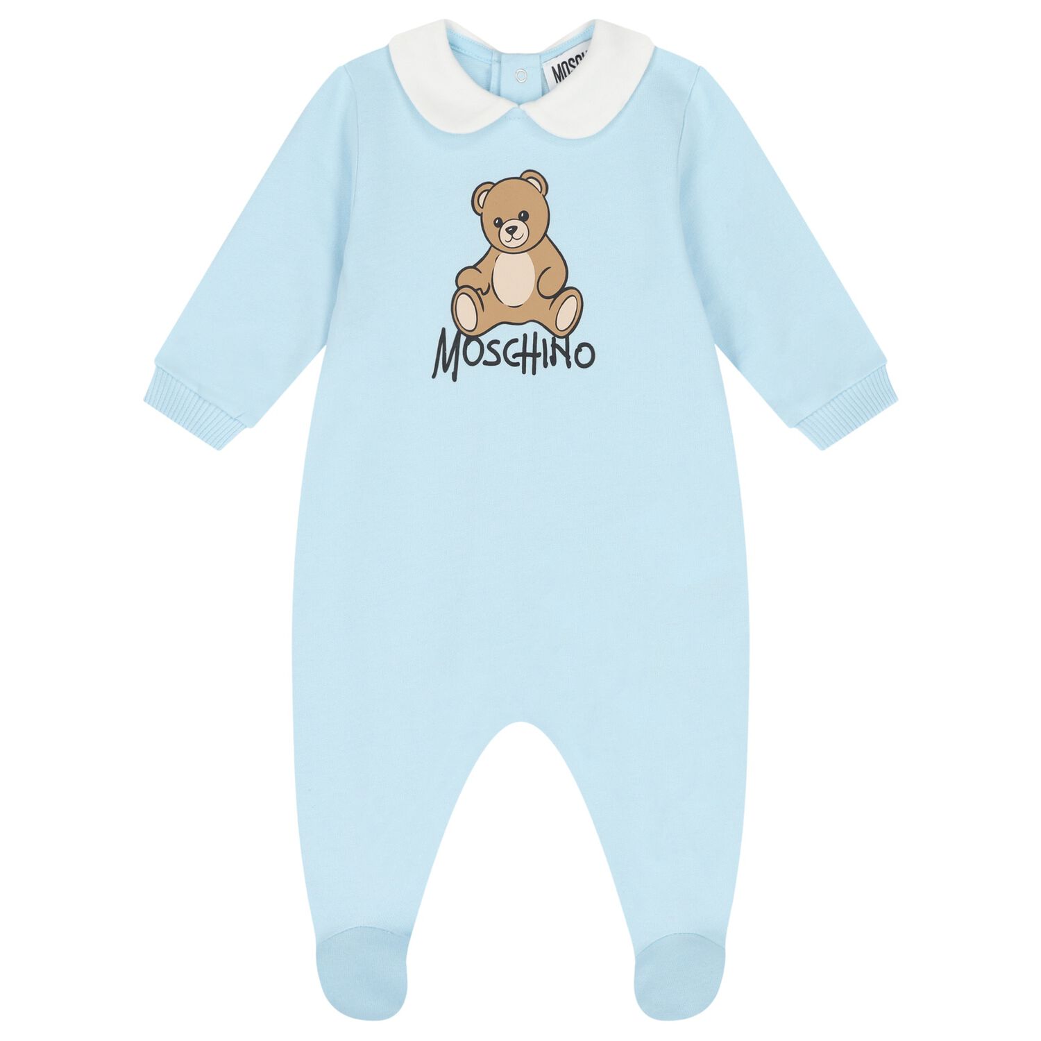 Blue Teddy Bear Logo Babygrow, 2, hi-res