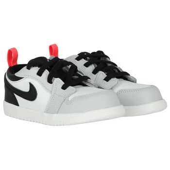 White, Grey & White Air Jordan 1 Low Alt Trainers