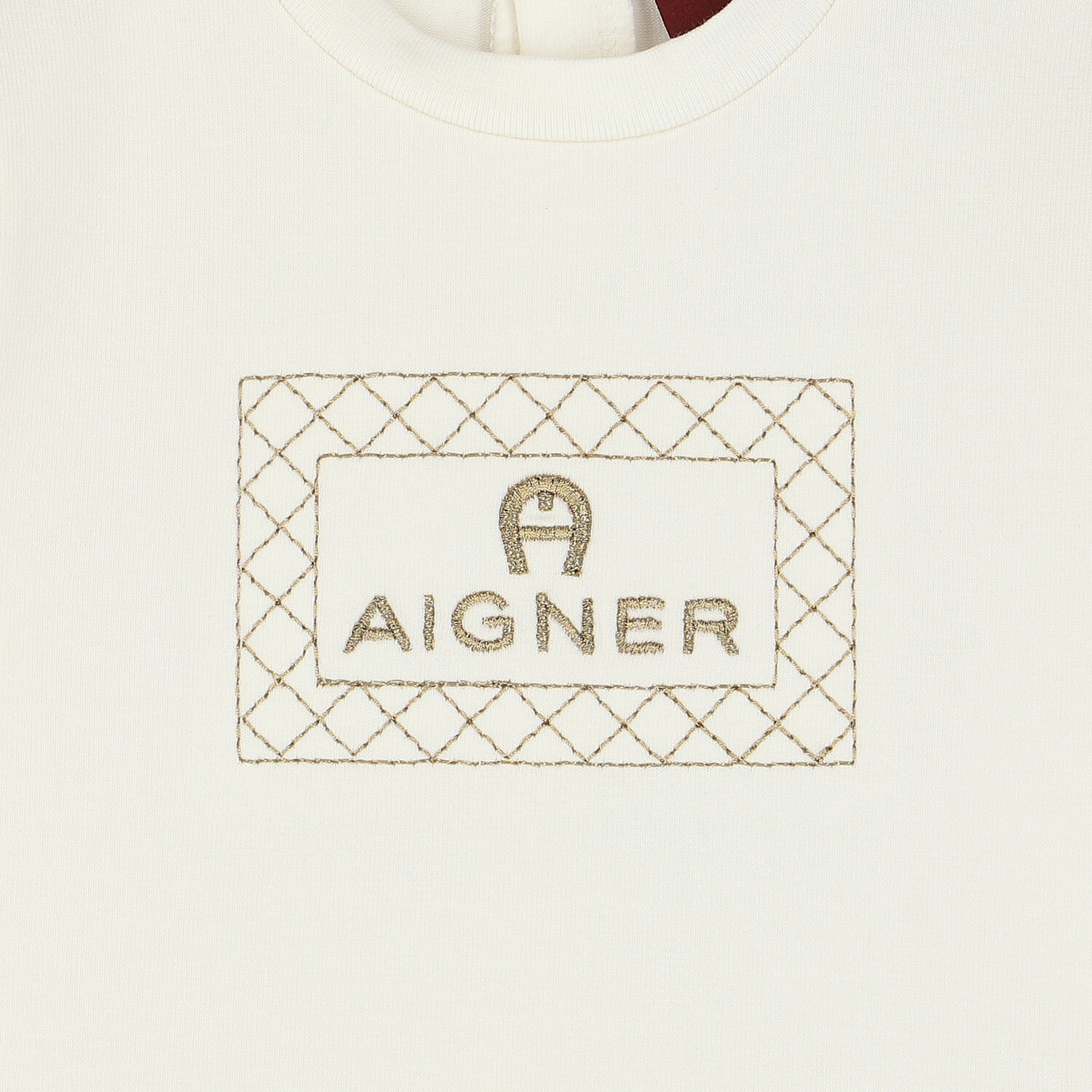 Ivory & Gold Logo Babygrow, 1, hi-res