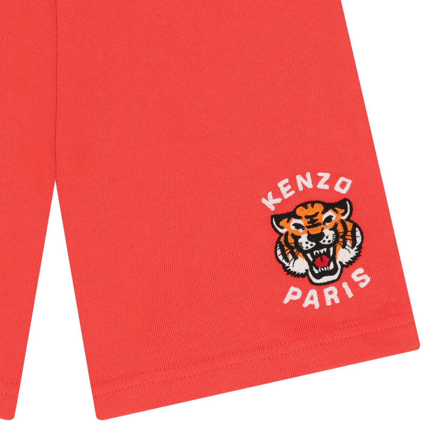 Boys Red Tiger Logo Shorts, 1, hi-res