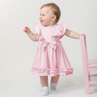 Baby Girls Pink Ruffle Dress, 2, hi-res