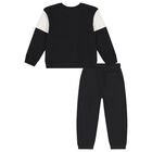 Boys Black & Ivory Logo Tracksuit, 1, hi-res