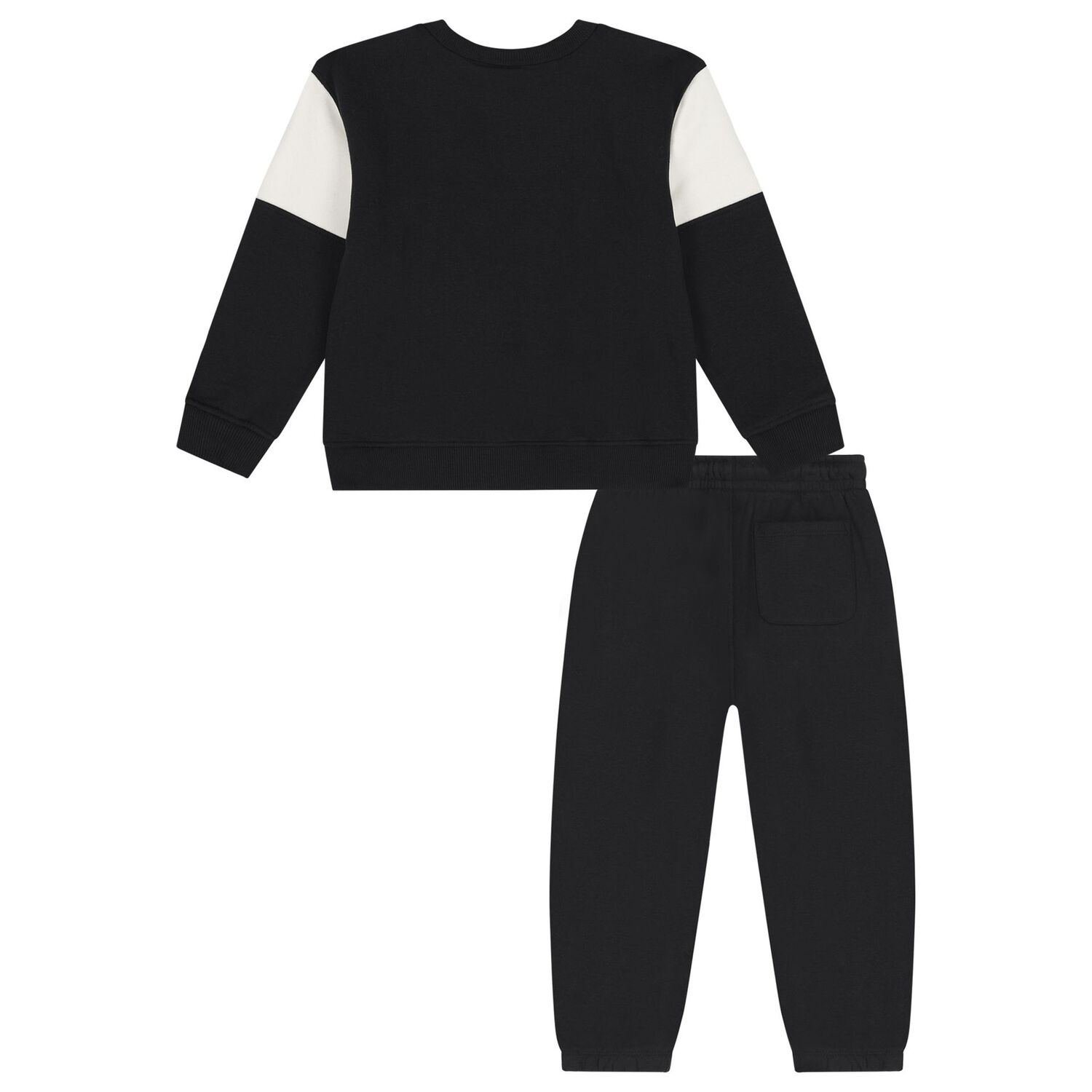 Boys Black & Ivory Logo Tracksuit, 1, hi-res