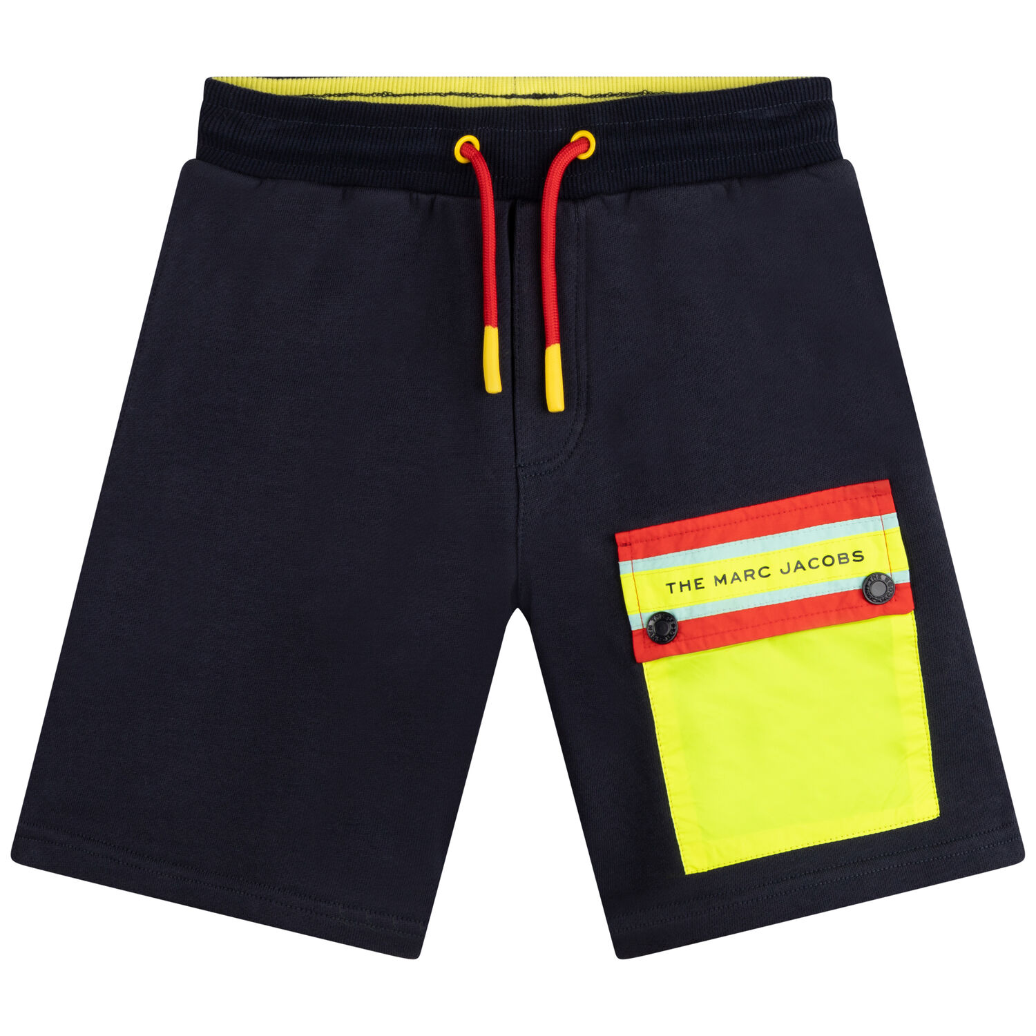 Boys Navy Logo Shorts, 1, hi-res