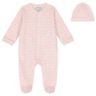 Baby Girls Pink Logo Babygrow Gift Set, 2, hi-res