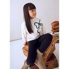 Girls Ivory & Black Bow Leggings Set, 1, hi-res