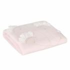 Baby Girls Pink & White Floral Blanket, 1, hi-res