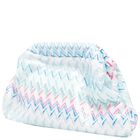 Girls Blue & White Embellished Logo Zig Zag Bag, 2, hi-res